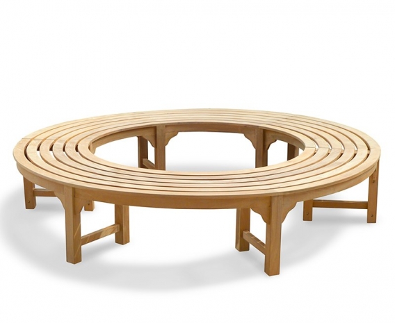 Saturn Teak Circular Tree Seat, Backless Tree Bench – 2.2m