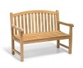 Clivedon 2 Seater Garden Bench, Teak – 1.2m