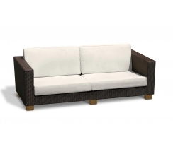 Sorrento Rattan Conservatory Sofa, 4 seater, Natural cushion