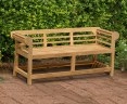 Teak Lutyens-Style Garden Bench, Low Back – 1.65m