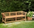 Teak Lutyens-Style Garden Bench, Low Back – 1.95m