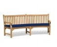 curved bench with cushion