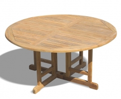 Berrington Round Teak Drop Leaf Patio Table – 1.5m Berrington Round Teak Drop Leaf Patio Table – 1.5m