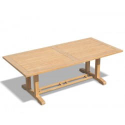 Cadogan Oblong Pedestal Table, Teak Wood – 1.1 x 2.25m