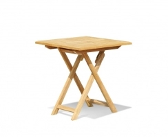 Suffolk Square Garden Table, Folding, Teak – 0.7m