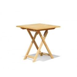 Suffolk Square Garden Table, Folding, Teak – 0.7m