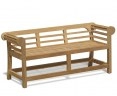 Lutyens-Style Teak 1.65m Low Back Bench, Armchairs & Coffee Table Set