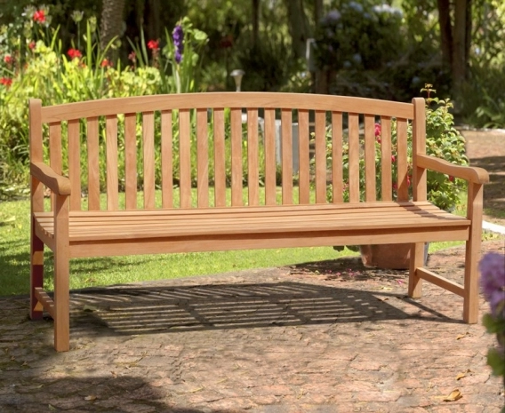 Clivedon 4 Seater Garden Bench, Teak – 1.8m/6ft