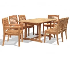 Hilgrove 6 Seater Rectangular Dining Table 1.5m, Side Chairs & Armchairs