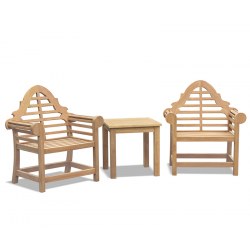 Lutyens-Style Teak 2 Seater Garden Set