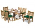 Hilgrove Teak Table 1.8m, Windsor Chairs & Taverners Armchairs