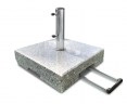 70kg Granite Parasol Base with Wheels and Telescopic Trolley Handle
