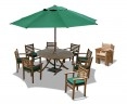 Suffolk Octagonal 1.5m Table & 6 Yale Stacking Chairs