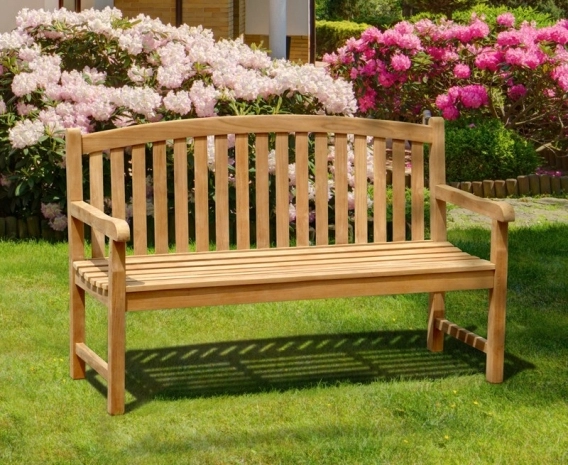 Clivedon 3 Seater Garden Bench, Teak – 1.5m