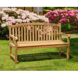 Clivedon 3 Seater Garden Bench, Teak – 1.5m