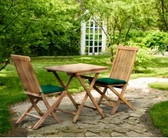 Rimini Square 0.7m Table & 2 Ashdown Side Chairs