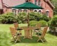 Berrington Octagonal 1.2m Table & 4 Brompton Armchairs