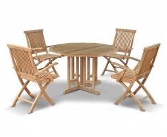 Berrington Octagonal 1.2m Table & 4 Brompton Armchairs