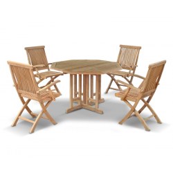 Berrington Octagonal 1.2m Table & 4 Brompton Armchairs