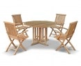 Berrington Octagonal 1.2m Table & 4 Brompton Armchairs