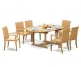 Brompton Extending 1.2 - 1.8m Table & 6 St. Tropez Stacking Chairs