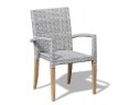 Cadogan Rectangular Table 2.25m & 8 St. Tropez Rattan Stacking Chairs