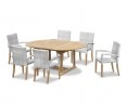 Brompton Extending 1.2 - 1.8m Table & 6 St. Tropez Stacking Chairs