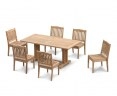 Cadogan Outdoor Pedestal Table 1.8m & 6 Hilgrove Stacking Chairs