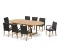 Brompton Extending 1.8 - 2.4m Table & 8 St. Tropez Stacking Chairs