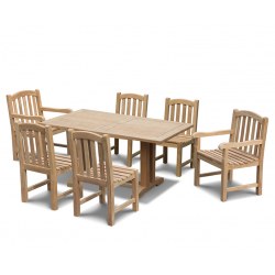 Cadogan Pedestal Table 1.5m with 6 Clivedon Side and Armchairs