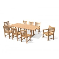 Cadogan 8 Seater Pedestal Table 2.25x1.1m, Windsor Armchairs & Side Chairs