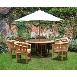 Canfield Teak Dining Set with Wimbledon Chairs