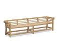 Teak Lutyens-Style Garden Bench, Low Back - 2.7m