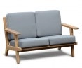 Eero Mid-Century Deep Seated Teak Garden Sofa, 2 Seater