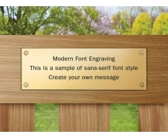 Engraved Memorial Plaque, Commemorative Bench Plaque
