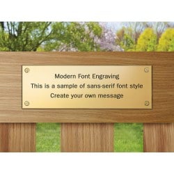 Engraved Memorial Plaque Commemorative Bench Plaque