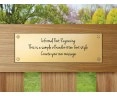 Brass Memorial Plaque with informal engraving