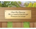 Brass Memorial Plaque with script engraving