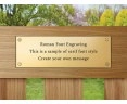 Brass Memorial Plaque with Roman engraving