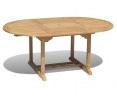 Teak Extending Garden Table - Open