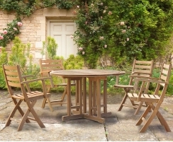 Berrington Round Table with 4 Suffolk Chairs Set