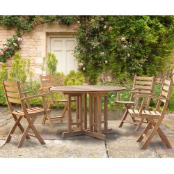 Berrington Round Table with 4 Suffolk Chairs Set