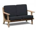 Eero Mid-Century Deep Seated Teak Garden Sofa, 2 Seater