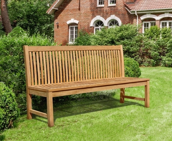 Canterbury Dining Bench Seat with back Teak 1.8m Armless