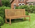 Canterbury Dining Bench Seat with back, Teak – 1.8m, Armless