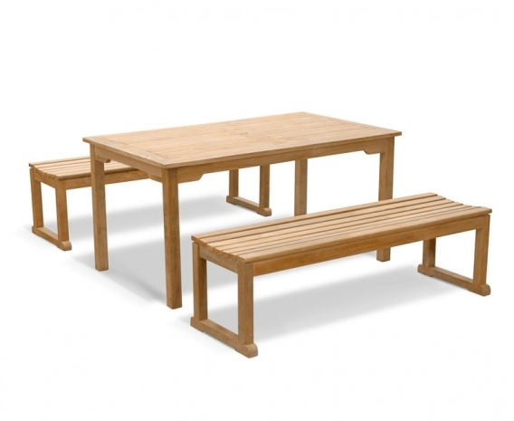 Sandringham Teak Table and Benches Set 1.5m