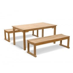 Sandringham Teak Table and Benches Set 1.5m