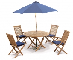 Suffolk Octagonal 1.2m Table & 4 Ashdown Chairs