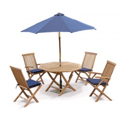 Suffolk Octagonal 1.2m Table & 4 Ashdown Chairs