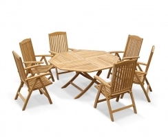 Suffolk Octagonal 1.5m Table & 6 Cheltenham Reclining Chairs